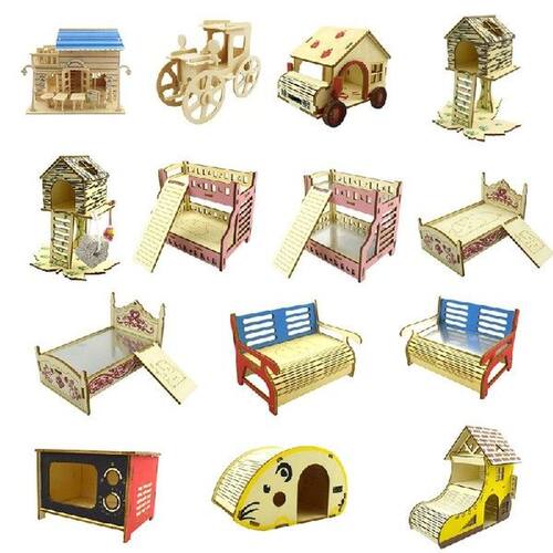 Pet Rat Hamster Villa Nest Sleeping Bed House Case Climbing