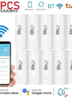 10-1PCS Tuya Smart Temperature And Humidity Sensor Battery