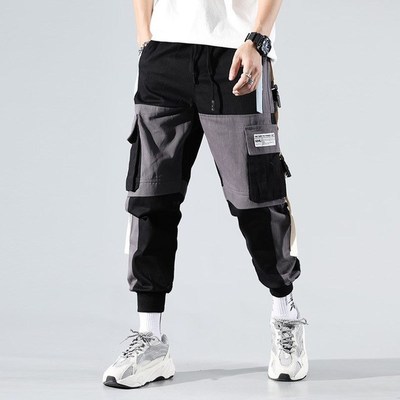 Prowow Streetwear Men's Multi Pockets Cargo Harem Pants
