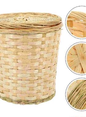 Basket Woven Storage Egg Rattan Wicker Baskets Trash Can