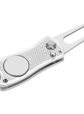 Stainless Steel Golf Divot Repair Switchblade Tool Pitch Gro