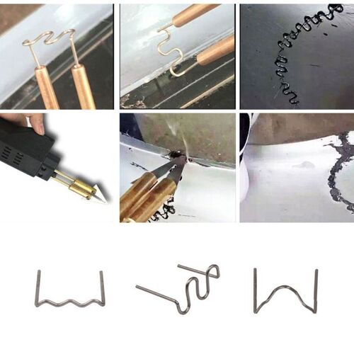 100 Pcs/Set Precut 0.6mm Wave Flat Hot Staples For Plastic S