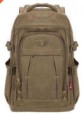 Men's Military Backpack Zipper Rucksacks Laptop Trav