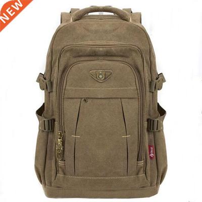 Men's Military Backpack Zipper Rucksacks Laptop Trav