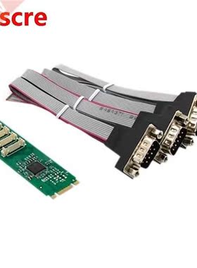 M.2 B M Key 4S Serial Port Adapter DB-9 Industrial RS232 Por