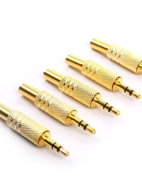 5pcs 3.5mm Stereo Audio Jack Plug Headphone Male Coax Cable