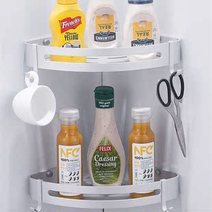 Silver Shower Caddy Bathroom Triangle Shelf Wall Mount Space