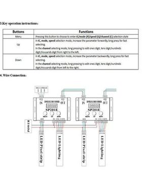 SP201E DMX512 DC5-24V Decoder Pixel RGB IC SPI Signal Addres