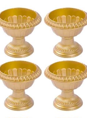 4 Pcs Small Pots Plants Home Décor Tabletop Urn Vase