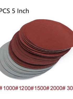 30Pcs 5Inch 125mm Round Sandpaper Hook And Loop Sanding Disc