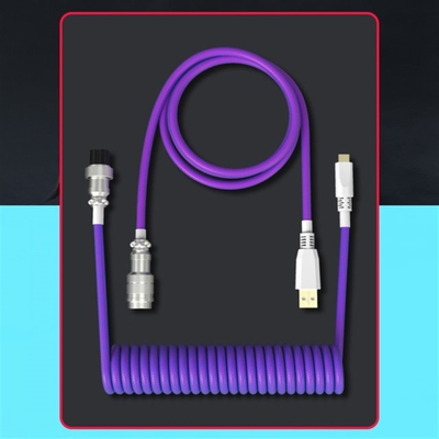 Coiling Mechanical Keyboard Aviation Connector Type-C USB Ke