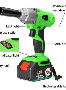 Cordless Impact Electric Wrench Stepless Speed Adjustable So