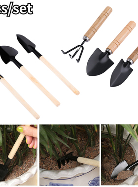3Pcs Mini Shovel Rake Set Shovel for Plants Bonsai Tools