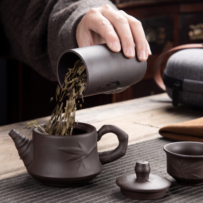 Purple Clay Kung Fu Teapot 230ml Chinese Porcelain Yixing Zi