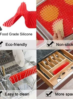 Large Red Pyramid Raised Cone Shaped Silicone Mat Baking and