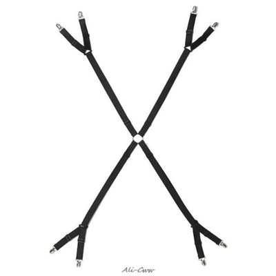 One set Crisscross Adjustable Bed/Fitted Sheet Straps Suspen