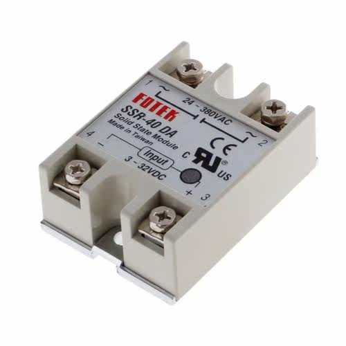 24V-380V SSR-40DA 40A 3-32V DC-AC Solid State Relay Module N