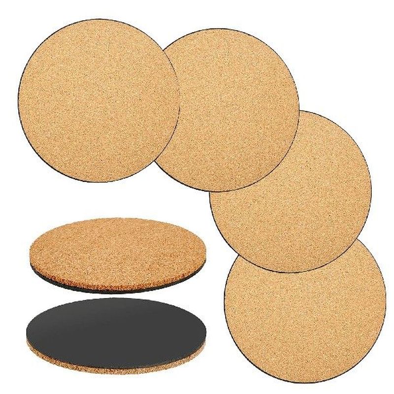 6Pcs Cork Plant Mat Potted Plant Plate Pad Coaster For