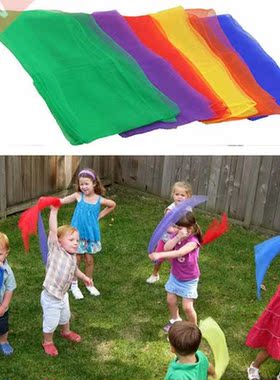 10Pcs/pack Kids Square Scarf Outdoor Game Sports Toy Jugglin