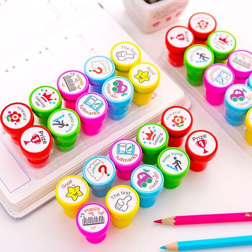 10 pcs/set English Teacher Reviews Stamps Seal set For Scrap
