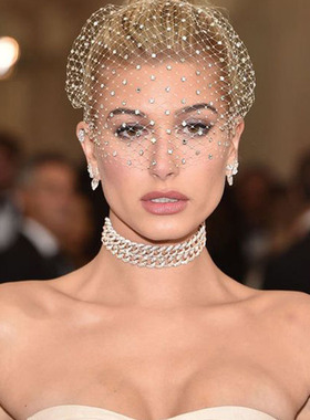 New White Black Bridal Net Birdcage Charming Wedding Veil Ha