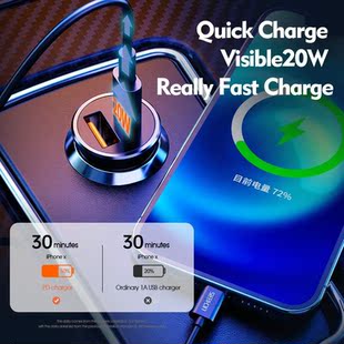 Licheers Car Charger USB 5A Phone Fast Charging 2 Port 12-24