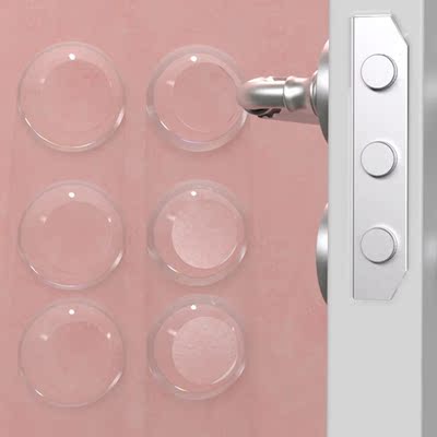 1pcs/6pcs/box Door S Punch-free Anti-collision Round Silicon