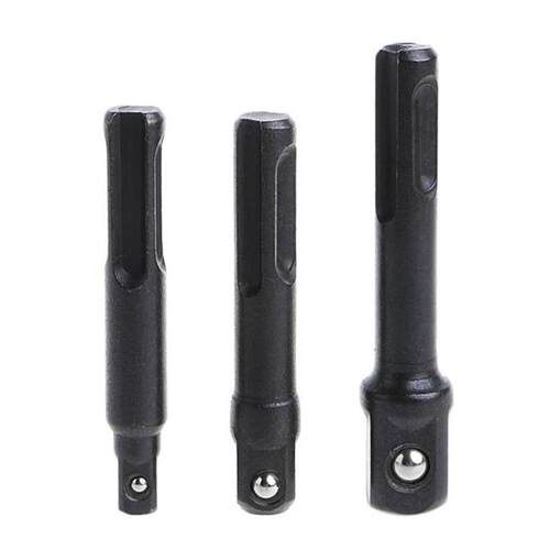 3 Pcs SDS Plus Drill Socket Driver Set 1/4 / 3/8 1/2 Chuc