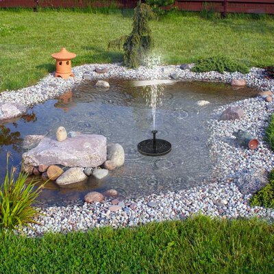 Watering Solar Power Fountain Pool Floating Water Pump Solar