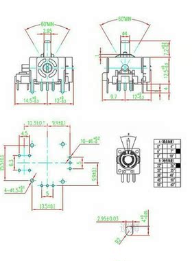 10x Replacement Controller Joystick Axis Analog Sensor Modul