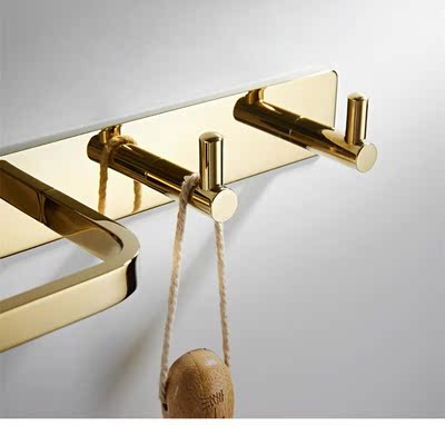 All Copper Material Towel Bar Wall Mounted Bathroom Towel Ra