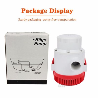 3700gph Large Flow Dc 12v 24v Bilge Pump Electric Water Pump