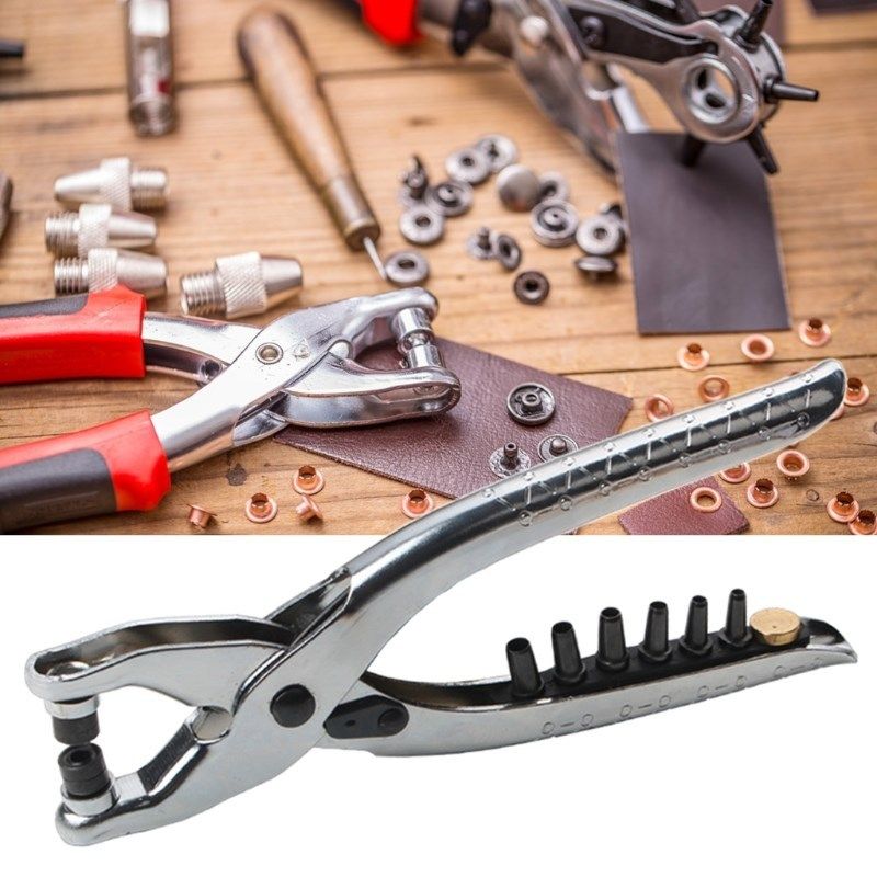 Practical Metal Rivets Eyelet Hole Punch Pliers Tool with Ey