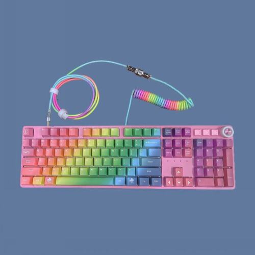 Dropshipping Coiled Type C USB Cable for Mechanical Keyboard