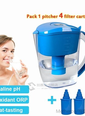 3.5L Home Alkaline Ionizer Water Filter Pitcher inc. 4 Filte