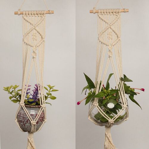 1pc Large-sized  Plant Hanger Basket  Handmade Rope Pots Hol