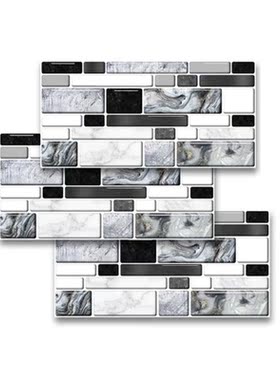 27pcs Imitation Gray Agate Marble Tile Stickers DIY Self Adh