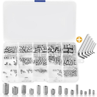 300 Pieces Hexagon Socket Screws Kit M2.5/M3/M4/M5/M6/M8  w