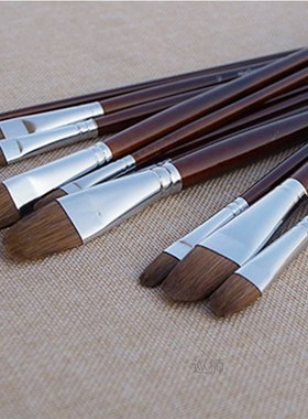 6pcs Fine Weasel Hair Paint Brush Water Color Oil Paint Brus