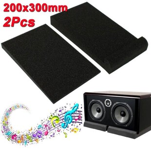 2PCS/Set Black Soundproofing Foam 30x20x4.5cm 适用于 Recordi