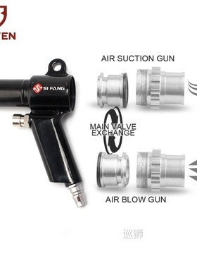 1x Set Air Duster Compressor Kit Dual Function Air Vacuum Bl