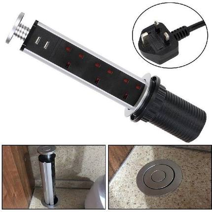 UK Plug Pop Up Socket Table Desktop Socket Pull Pop Up