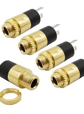 5Pcs Gold-plated Headphone Socket PJ-392 3.5mm Stereo Female