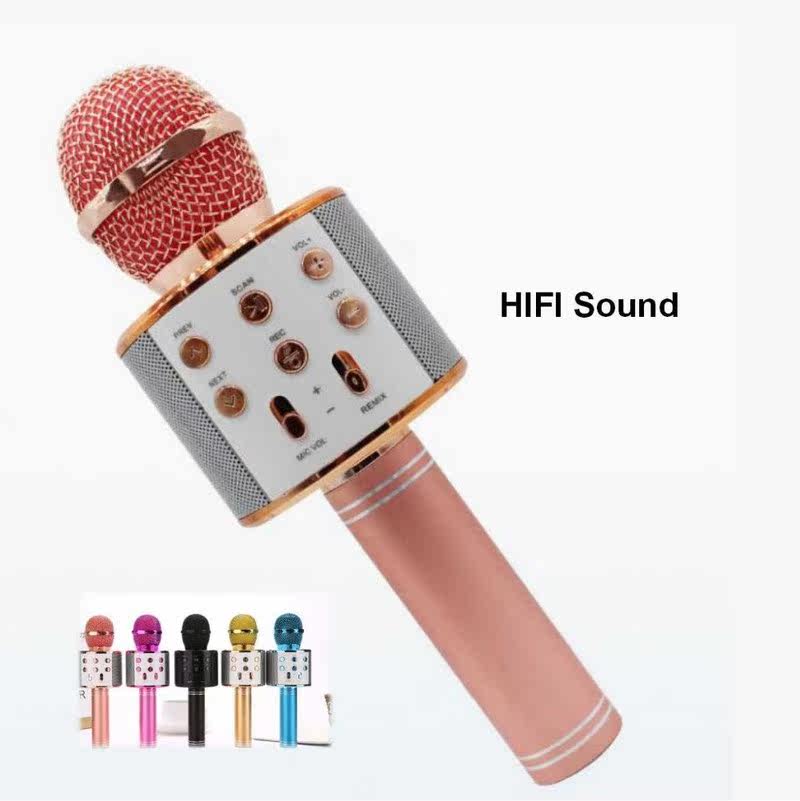 Bluetooth Wireless Microphone Handheld Karaoke Mic USB KTV P图片