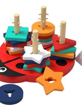 Geometric Shapes Toys Montessori Matching Cognition Board
