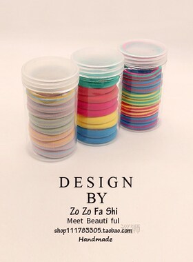 10 seamless hair bands, girl's gradient color hair circl