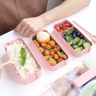 Three-layer Convenience Box Bento Box Kids Office Worker Mic