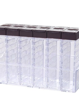 Plastic Food Storage Boxs Transparent Kitchen Spice Jar Box