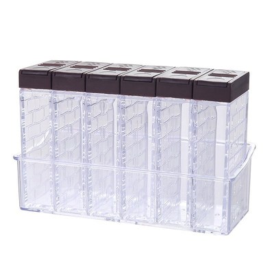 Plastic Food Storage Boxs Transparent Kitchen Spice Jar Box