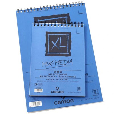 Canson XL Mix-Media Pad 300g/m2 8K 16K 25 Sheets Papers Mult
